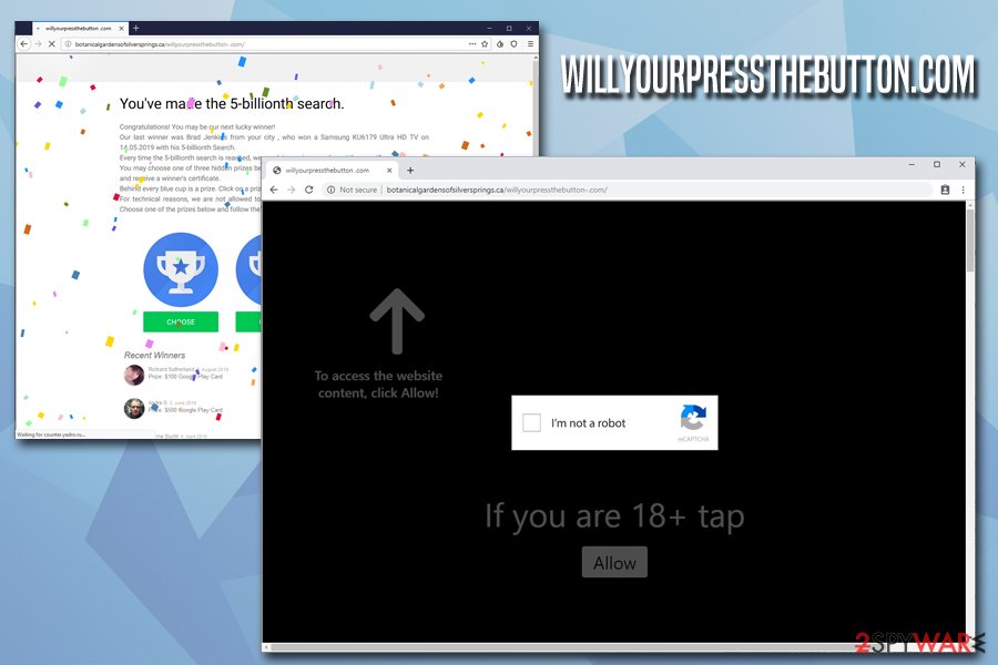 Willyourpressthebutton.com notifications