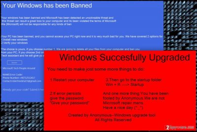 The image of WinBan ransomware virus