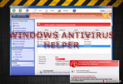 The image displaying Windows Antivirus Helper app