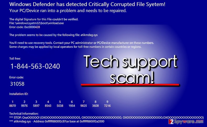 Windows Defender scam Windows Defender scam