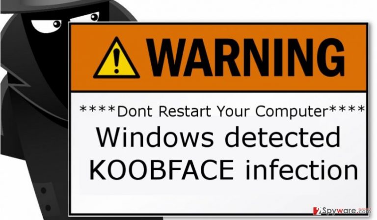 Image of the Windows Detected Koobface Infection virus