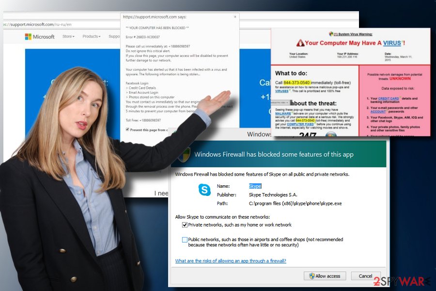 showing “Windows Firewall Security Alert” pop-up