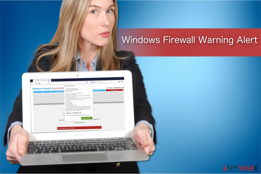 The illustration of Windows Firewall Warning Alert