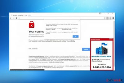 Screenshot of "Windows has detected an Internet attack"scam