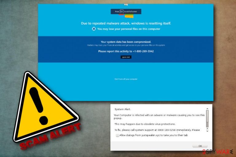 Windows Is Resetting Itself fake alert