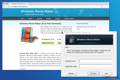 Example of Windows Movie Maker virus