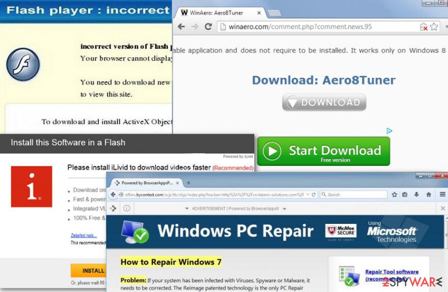 Windows PC Repair adware ads
