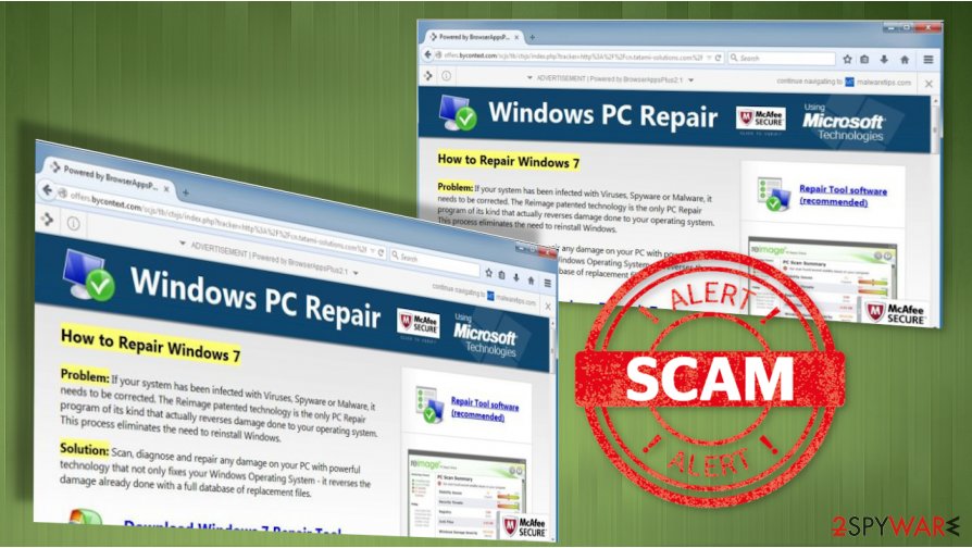 windows 10 pc repair pop up