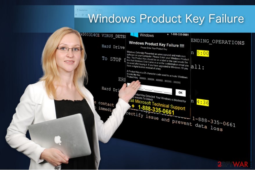 Windows Product Key Failure illustration