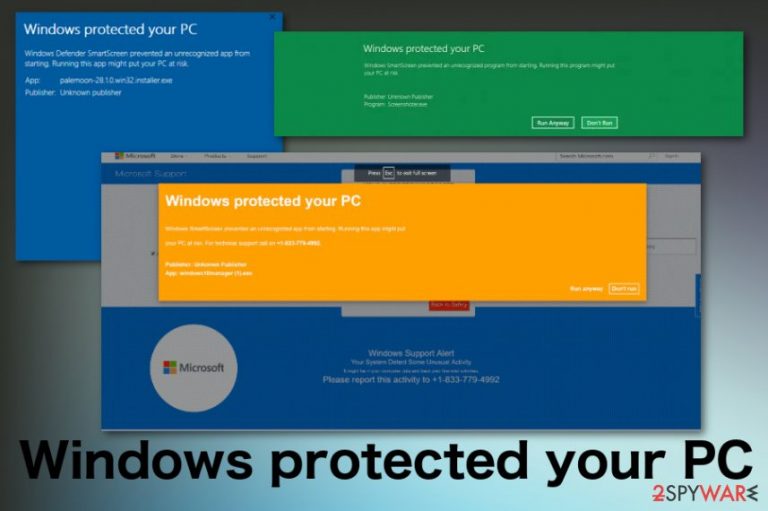 Windows protected your PC scam