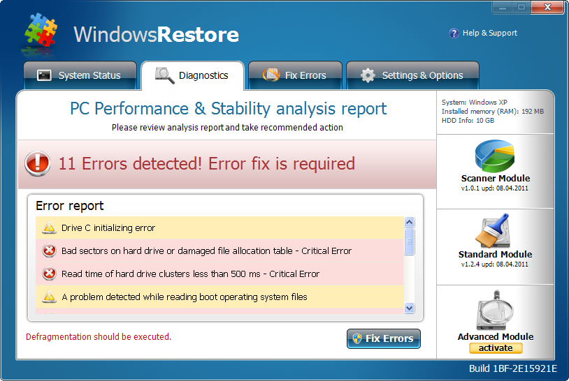 Windows Restore Windows Restore
