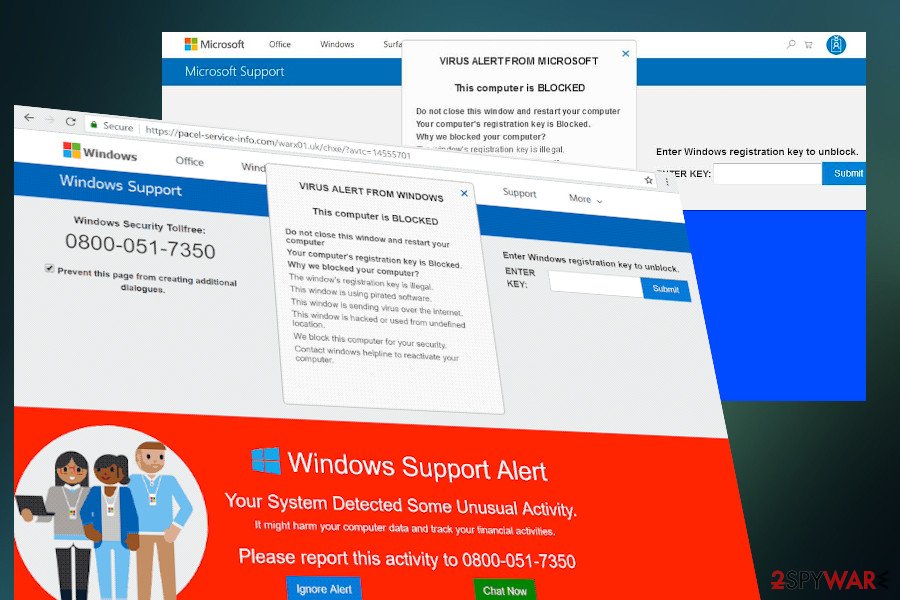 Windows Support Alert  popup