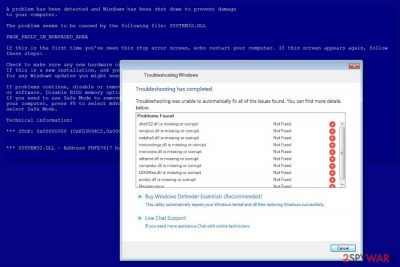 Image "Windows Troubleshooting" scam