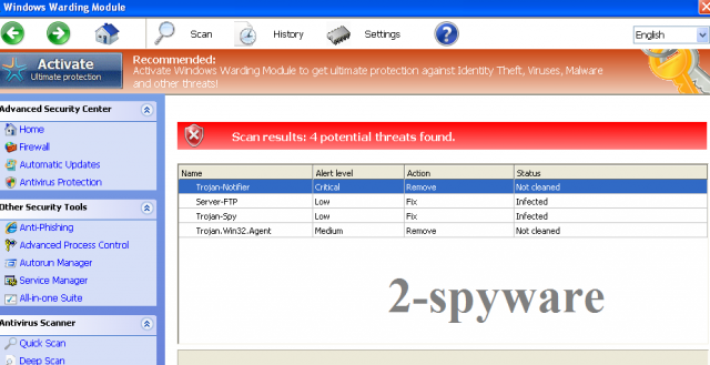 Windows Warding Module snapshot Windows Warding Module snapshot