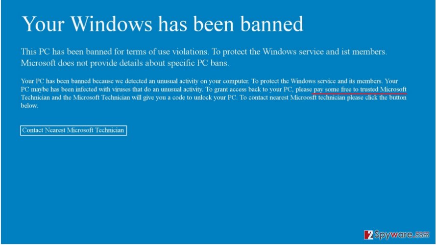 windows 10 ban