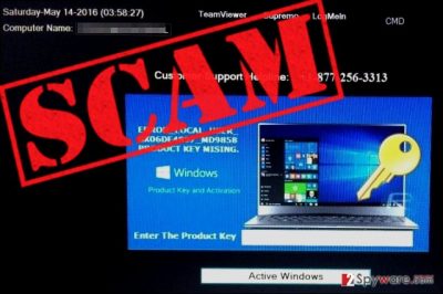 Fake WindowsActivationUpdate screen