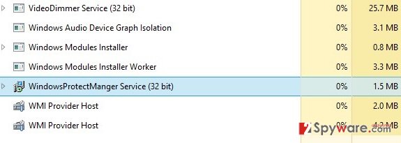 WindowsProtectManger virus snapshot WindowsProtectManger virus snapshot