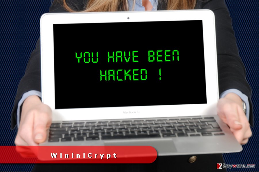 The image of WininiCrypt ransomware virus