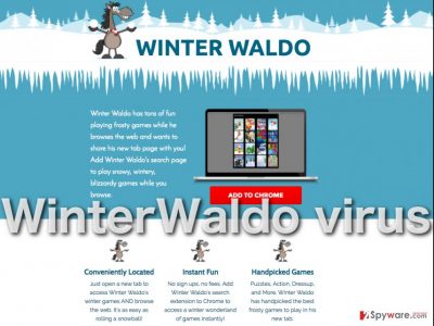 Screenshot of the WinterWaldo adware