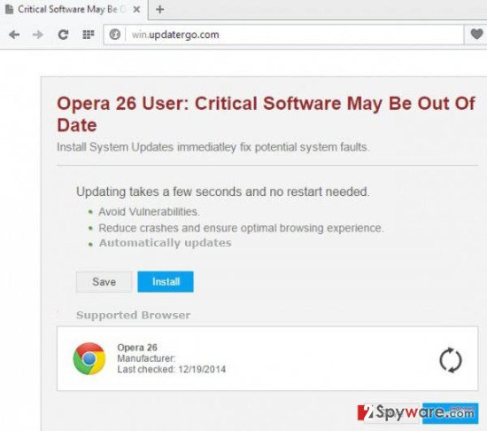 Win.updatergo.com virus snapshot Win.updatergo.com virus snapshot