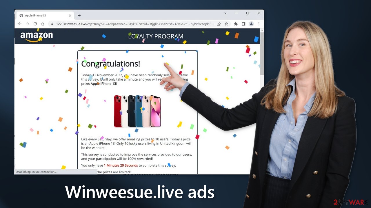 Winweesue.live ads