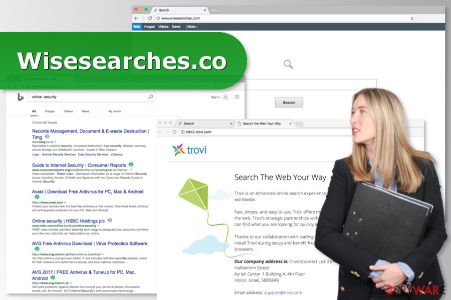 The image of Wisesearches.com virus