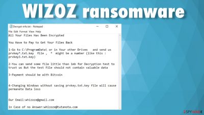 Wizoz ransomware