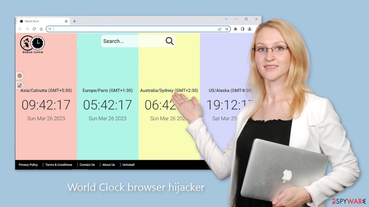 World Clock browser hijacker