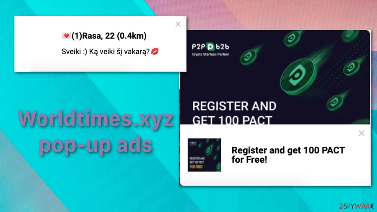 Worldtimes.xyz pop-up ads