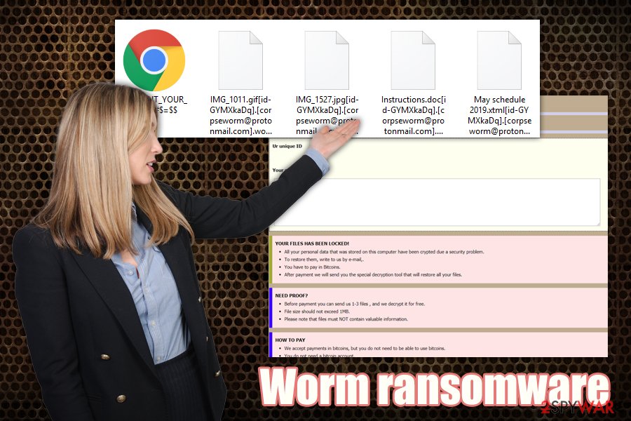 Worm ransomware virus