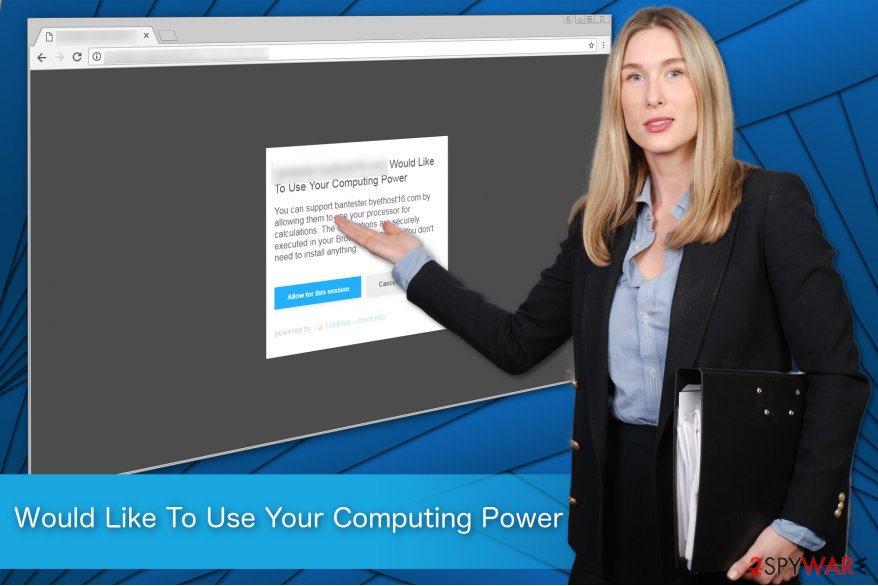 The illustration of "Would Like To Use Your Computing Power" ads