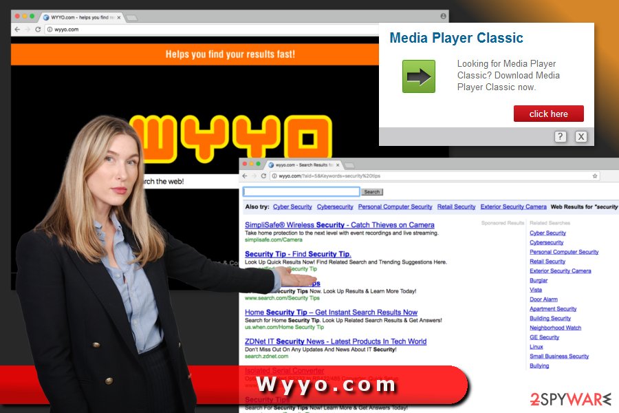 The picture of Wyyo.com virus