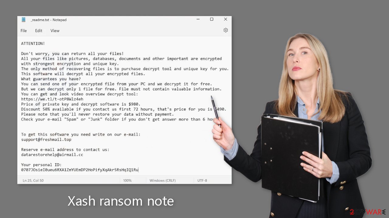 Xash ransom note