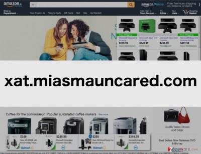 An image of xat.miasmauncared.com virus ads