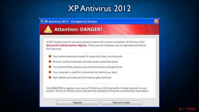 XP Antivirus 2012 malware