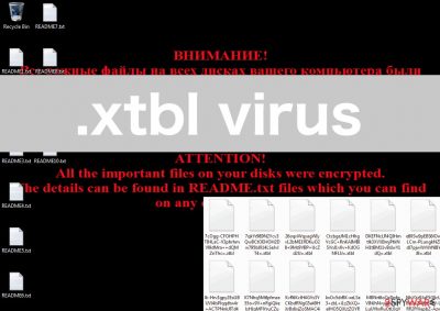 An illustration of the .xtbl virus ransomware