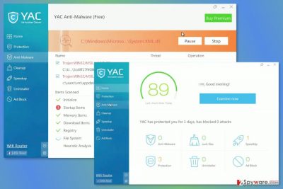 Screenshot of YAC