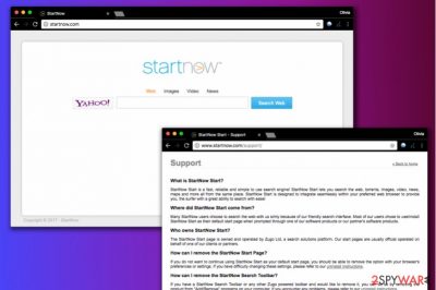 Yahoo StartNow virus