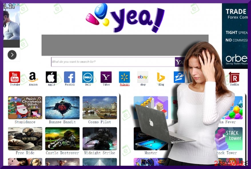 The picture of YeaDesktop.com hijacker