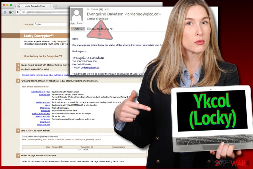 Locky virus is now calling itself Ykcol