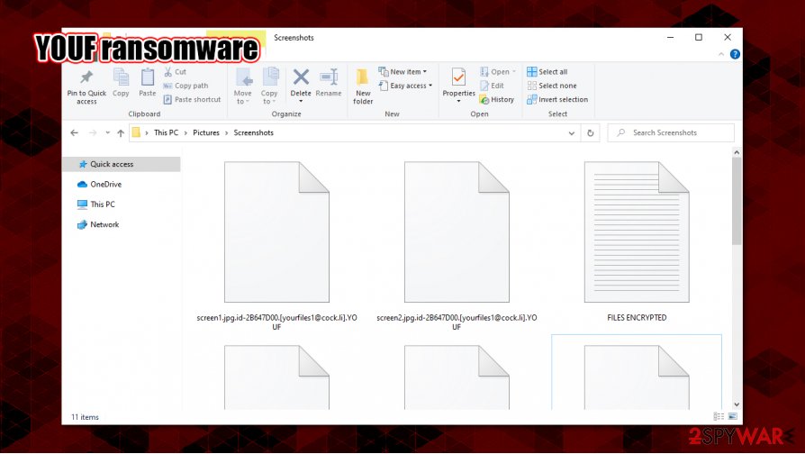 YOUF virus encrypted files