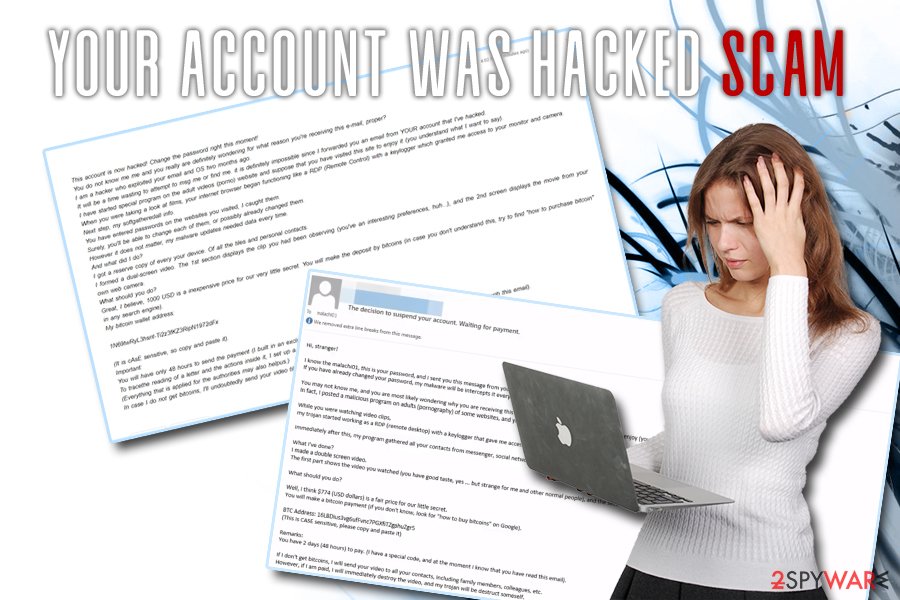 Your account was hacked scam