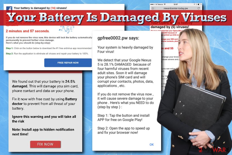 Your Battery Is Damaged By Viruses scam