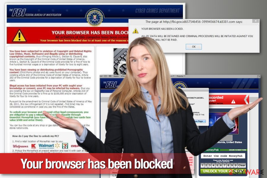 Your browser has been blocked malware