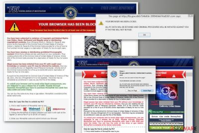 Your browser has been blocked scam examples