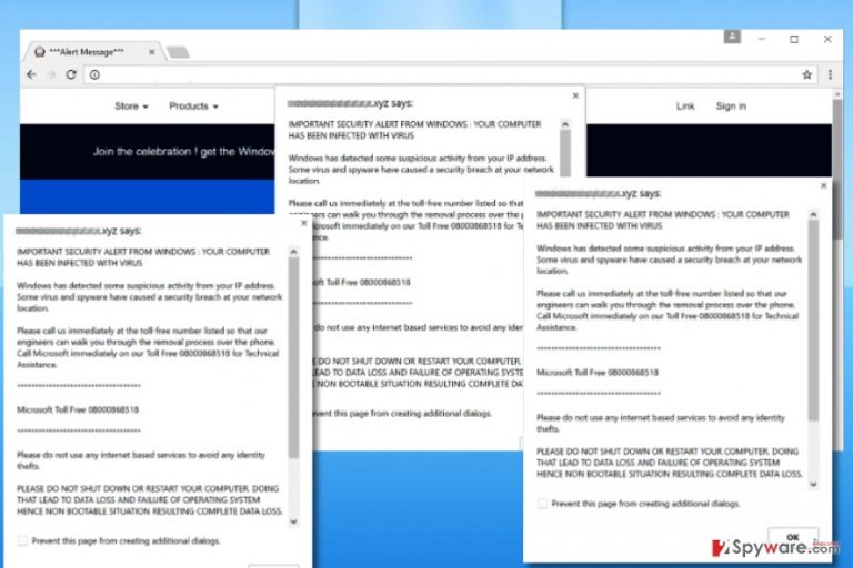 "Your Computer Has Been Infected With Virus" scam