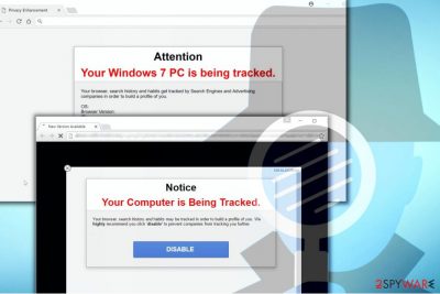 Your Computer is Being Tracked notice examples