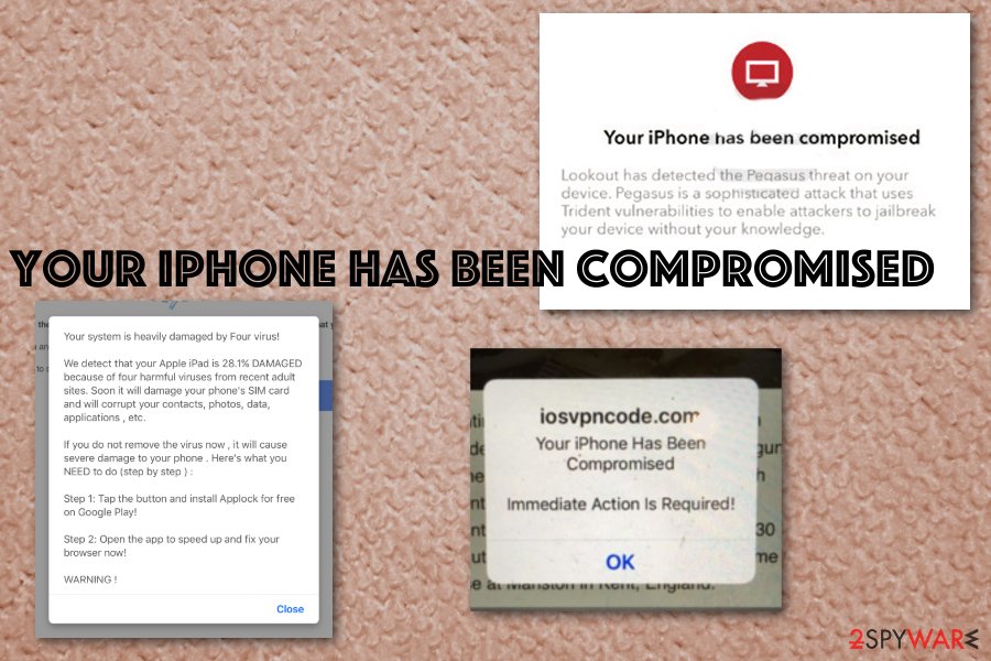 safari your iphone has been compromised