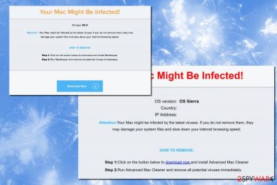 Your Mac Might Be Infected scam