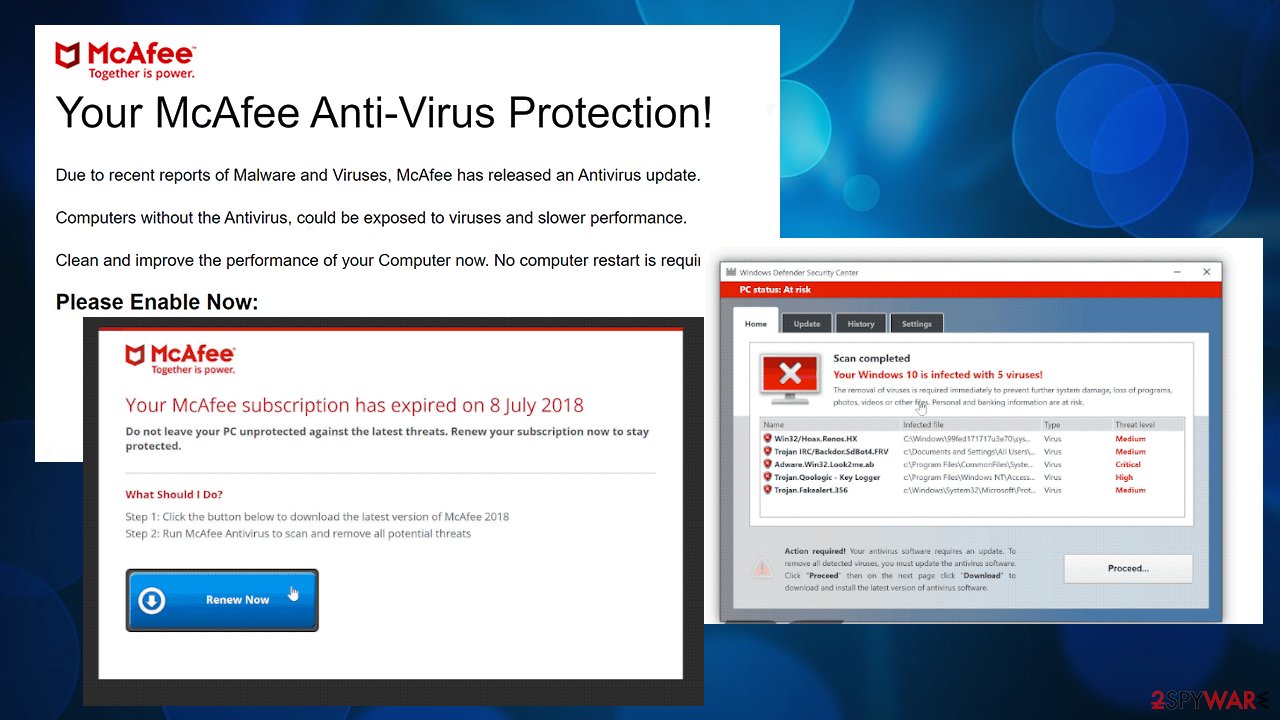 Your McAfee Subscription Has Expired scam